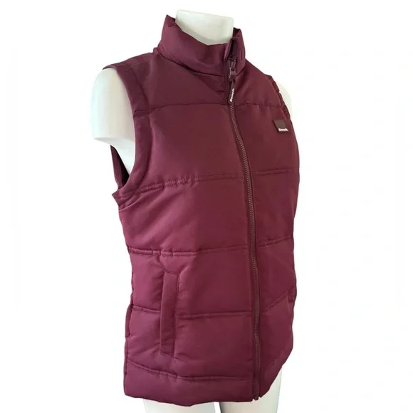 Bench Women's Burgundy Puffer Vest, Plum, like new, size Small - Picture 4 of 10